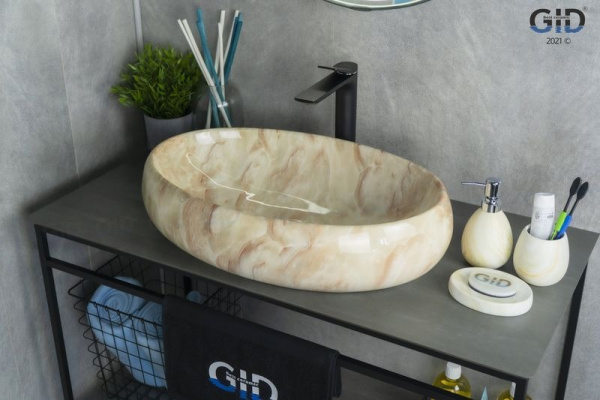 Раковина накладная (60х41) Gid Mnc162