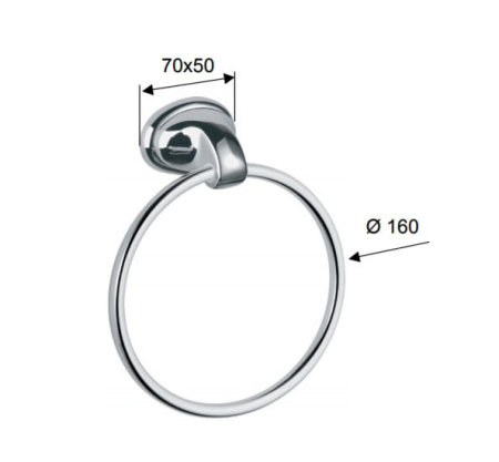 Полотенцедержатель кольцо Daniel Revival REPA970 br 63