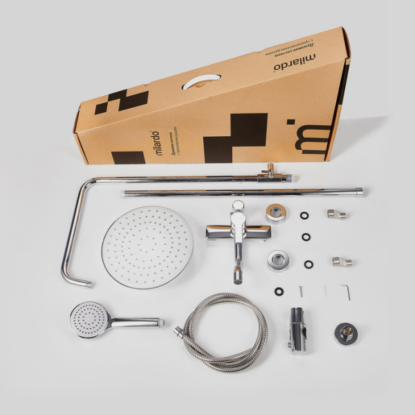 Душевая система Milardo Stripe STRSB1FM06 Душевая система Milardo Stripe STRSB1FM06