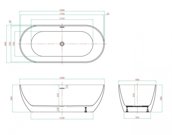 Акриловая ванна Vagnerplast Marbella (170x80) KRBV169MAR7X-64 Акриловая ванна Vagnerplast Marbella (170x80) KRBV169MAR7X-64