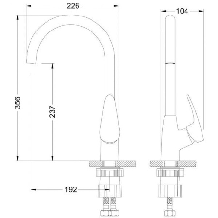 Смеситель для кухонной мойки Lemark Linara (LM0405C)