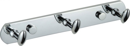 Планка с крючками 3 крючка Savol S-003253 в упаковке 2 шт