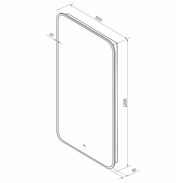 Зеркало с подсветкой (60x120) Continent Torry ЗЛП1533