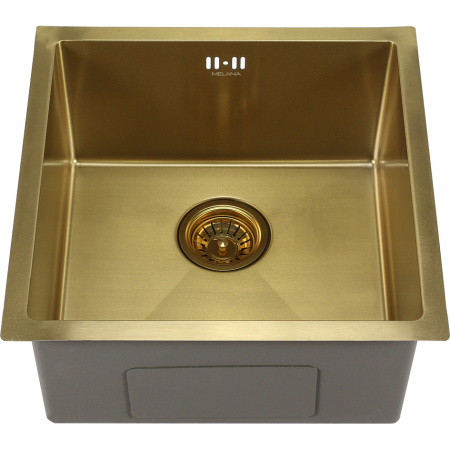 Кухонная мойка: (45х45х22) MELANA ProfLine D4545HG, золото