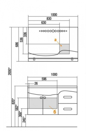 Мебель для ванной Акватон Абсолют 100 темно-коричневый