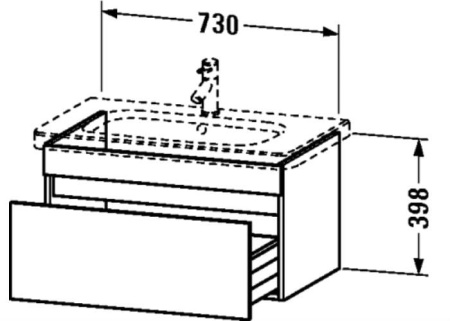 Подвесная тумба Duravit 6718 28