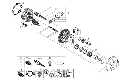 Термостат для ванны Grohe Grohtherm SmartControl 29120 000 (29120000)