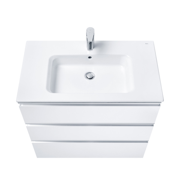 Тумба под раковину Roca The Gap 80 белый глянец 3 ящика A857406806