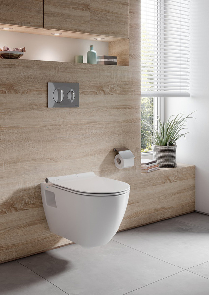 Подвесной унитаз безободковый  Serel Smart SM46SL