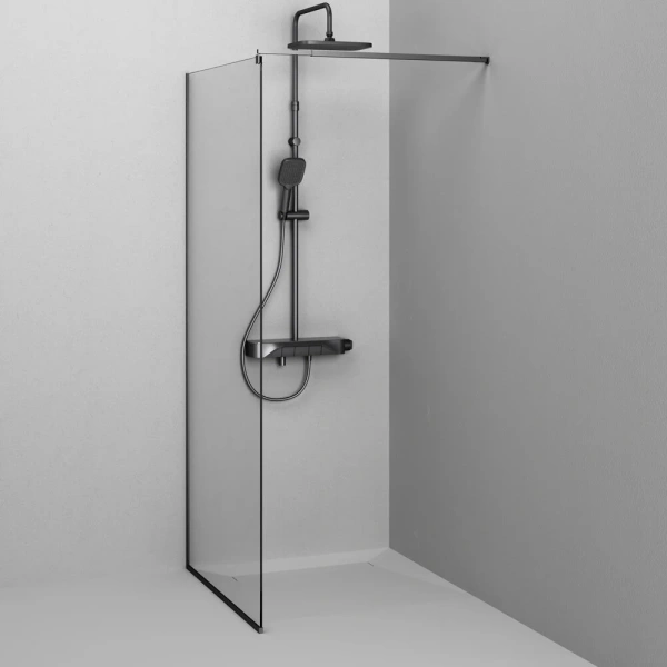 Душевая перегородка 90 см Am.Pm Func W84WI-90-F1-BTE черный