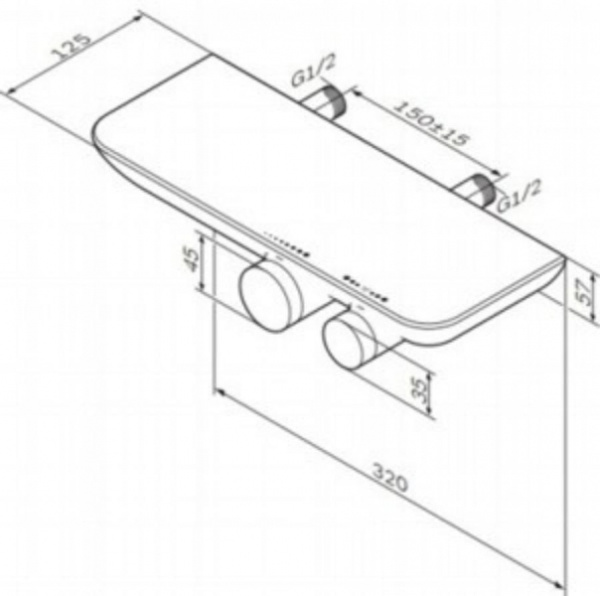 Смеситель с термостатом для душа AM.PM Sensation F3040000