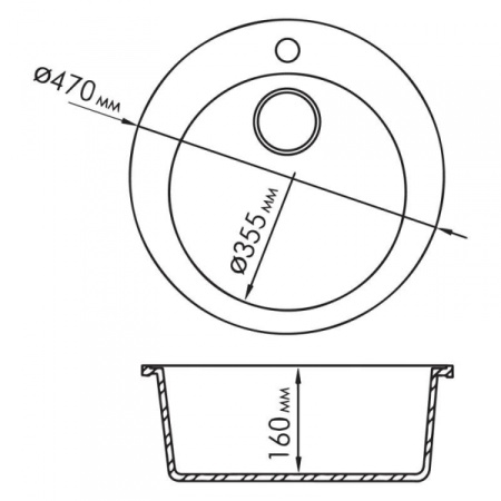 Кухонная мойка Rossinka, серая RS47R-Gray