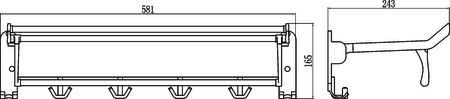 Полка для полотенец откидная 60 см Savol S-008099