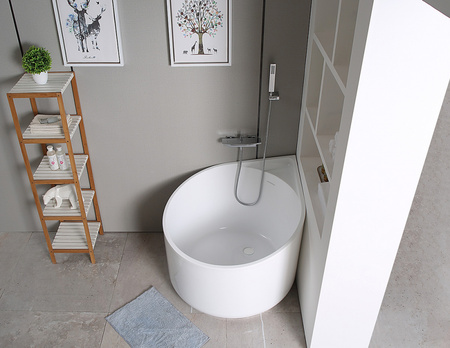 Акриловая ванна (95х95) ABBER AB9305 без гидромассажа, белый