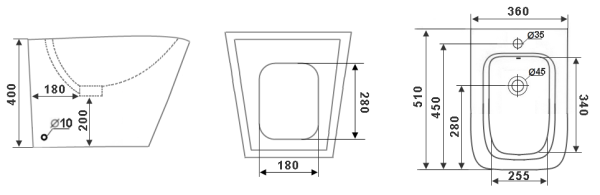 Биде напольное Timo SOLI TK-302