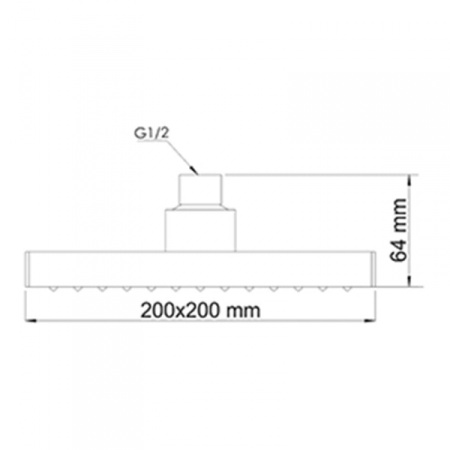 Верхний душ WasserKRAFT A028