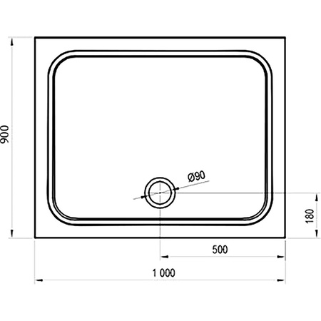 Душевой поддон Ravak Gigant Pro Chrome 100x90 XA04A701010