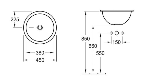 Раковина встраиваемая Villeroy & Boch Loop & Friends 614045R1