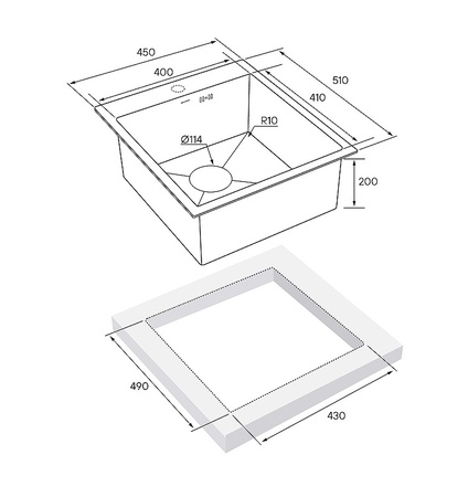 Кухонная мойка Paulmark  Favor PM214551-BS брашированная нерж. сталь