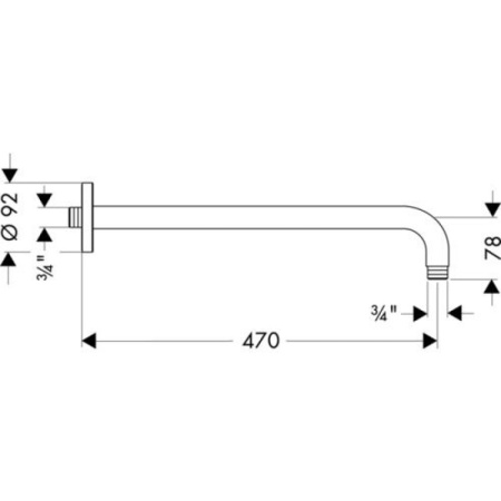 Держатель верхнего душа Hansgrohe 27410000