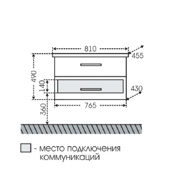 Тумба под раковину СаНта  Виктория 80 700130N