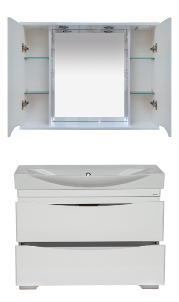 Зеркало-шкаф (103х74) Misty Элвис 105 П-Элв-01105-011