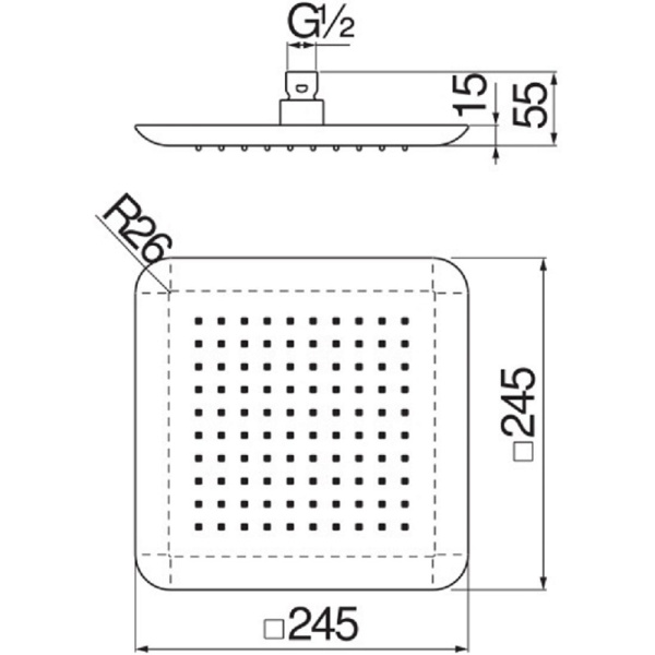 Верхний душ Nobili 24 см AD139/122BM