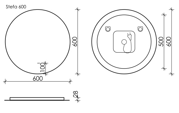 Зеркало с подсветкой  Sancos  Sfera (60х60) SF600