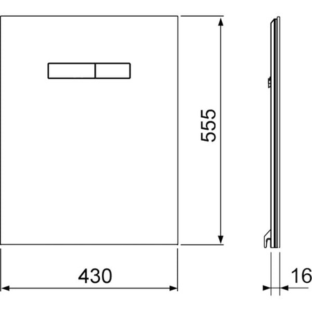 Верхняя панель с механическим блоком Lux TECE 9650005