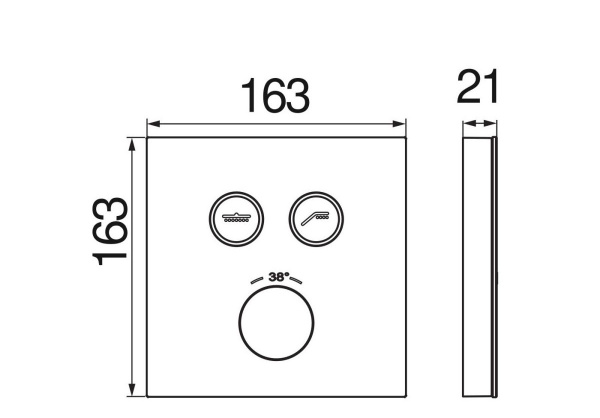 Термостат для душа Nobili OnOff WE00202/ECR