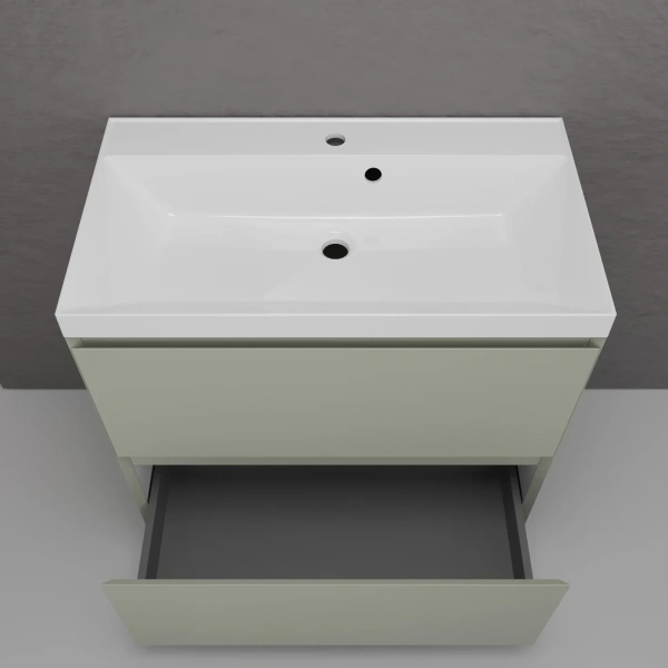 Тумба напольная без раковины 80 см Style Line Манхэттен ЛС-00002373 оливковый матовый