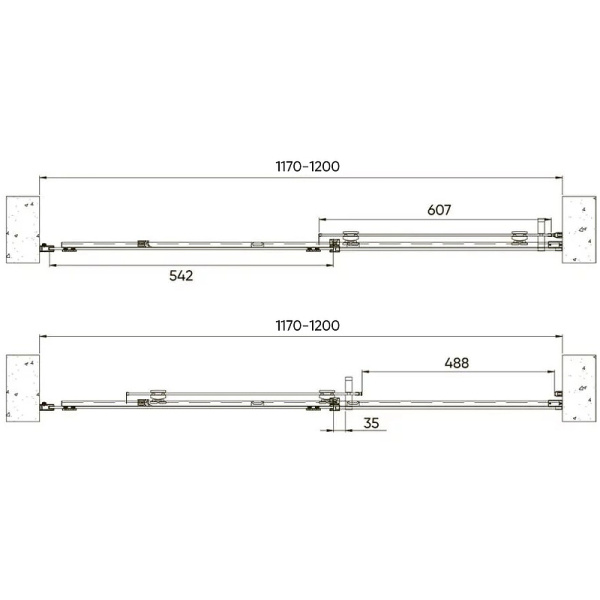 Душевая дверь Veconi Vianno VN-70, (120x195) VN70-120-01-19C4