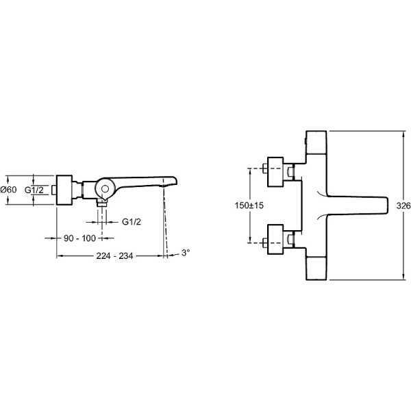 Смеситель для ванны Jacob Delafon Avid E97386-CP