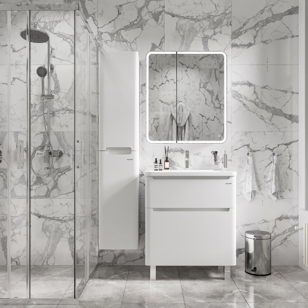 Тумба напольная Grossman АДЕЛЬ-70 см 107005  с 2-я ящ, белая