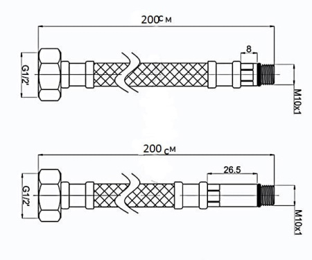 Гибкая подводка Raiber R078200