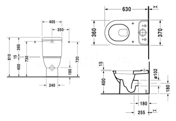 Унитаз напольный Duravit 2138090000