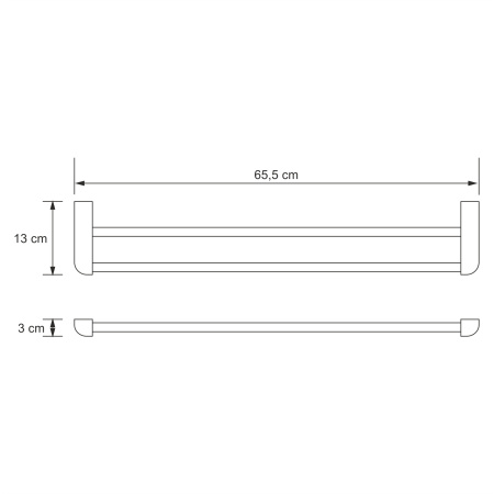 Держатель полотенец двойной WasserKRAFT Kammel K-8340WHIT