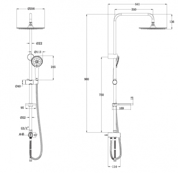 Душевой гарнитур Lemark  (LM8809C)