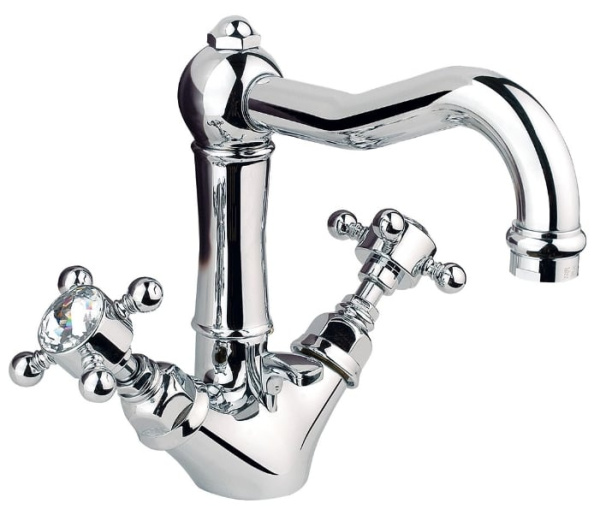 Смеситель для раковины Nicolazzi Extra Lusso Half Dome Crystal 1432CR93 (хром/хрусталь)