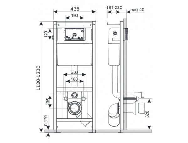 Комплект AM.PM Sense L инсталляция+кнопка глянцевый хром+унитаз+крышка I012702/I014151/C741738SC