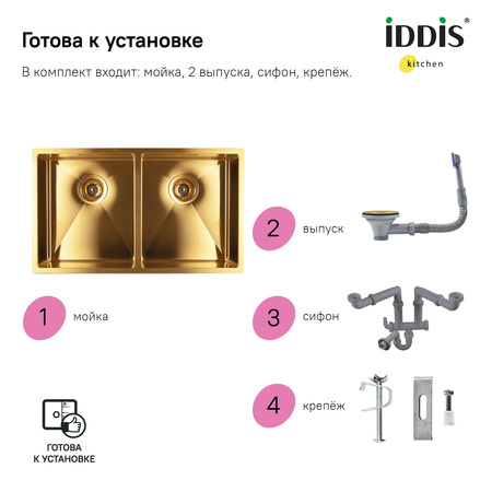 Мойка IDDIS 745*440 Edifice (EDI75B2i77)