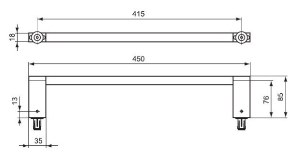 Полотенцедержатель боковой Ideal Standard Connect (45см) E6981AA 
