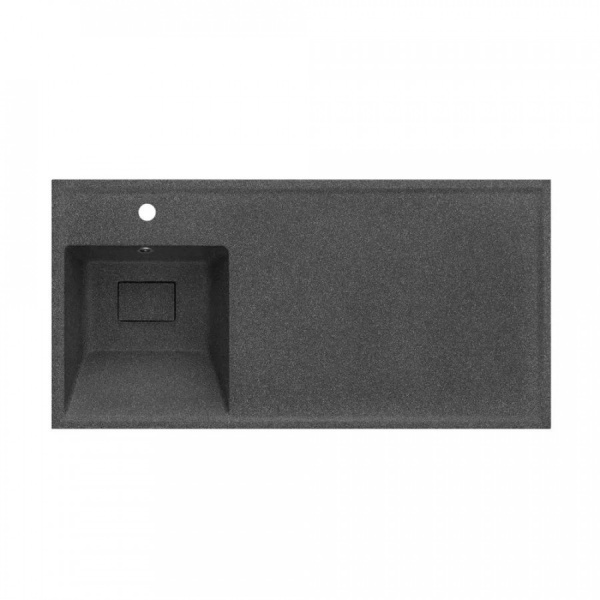 Раковина Aquaton Лайн 1A72853KLF21L, 100 см, литьевой мрамор, левая, графит