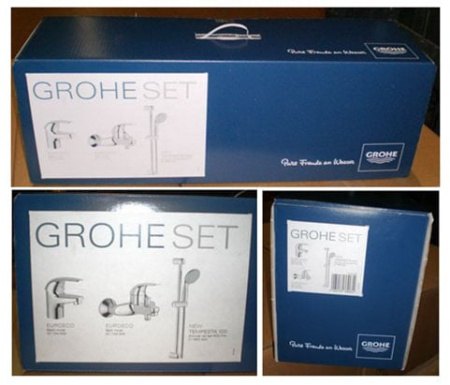 Набор смесителей 3в1 GROHE Euroeco 124428 Набор смесителей 3в1 GROHE Euroeco 124428