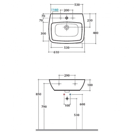 Раковина Globo Daily DA060.BI*1