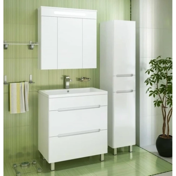 Тумба под раковину Runo напольная 2 ящика Парма 75 (00000001141)