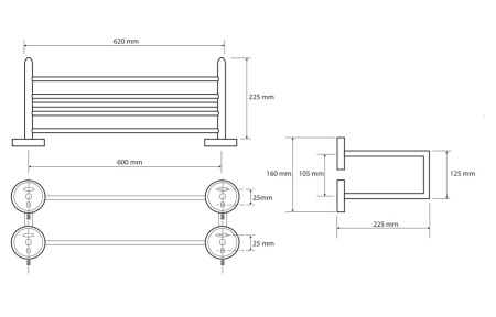 Полочка для полотенец  Bemeta NEO 104205105