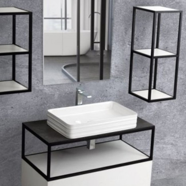 Металлическая двухъярусная сварная подвесная полка CEZARES CADRO-30/30/80-2C-SO-MET-ST