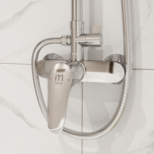 Смеситель для душа с верхней лейкой Milardo Simp (SIMSB1FM89)