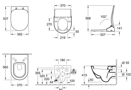 Унитаз подвесной Villeroy & Boch Subway 2.0 560050R1